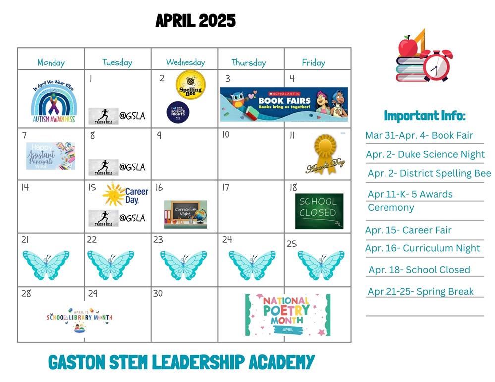 April School Calendar 